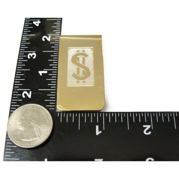 Vintage Dollar $ Sign Money Clip Men Wallet ID Credit Card Holder - Picture 7 of 11